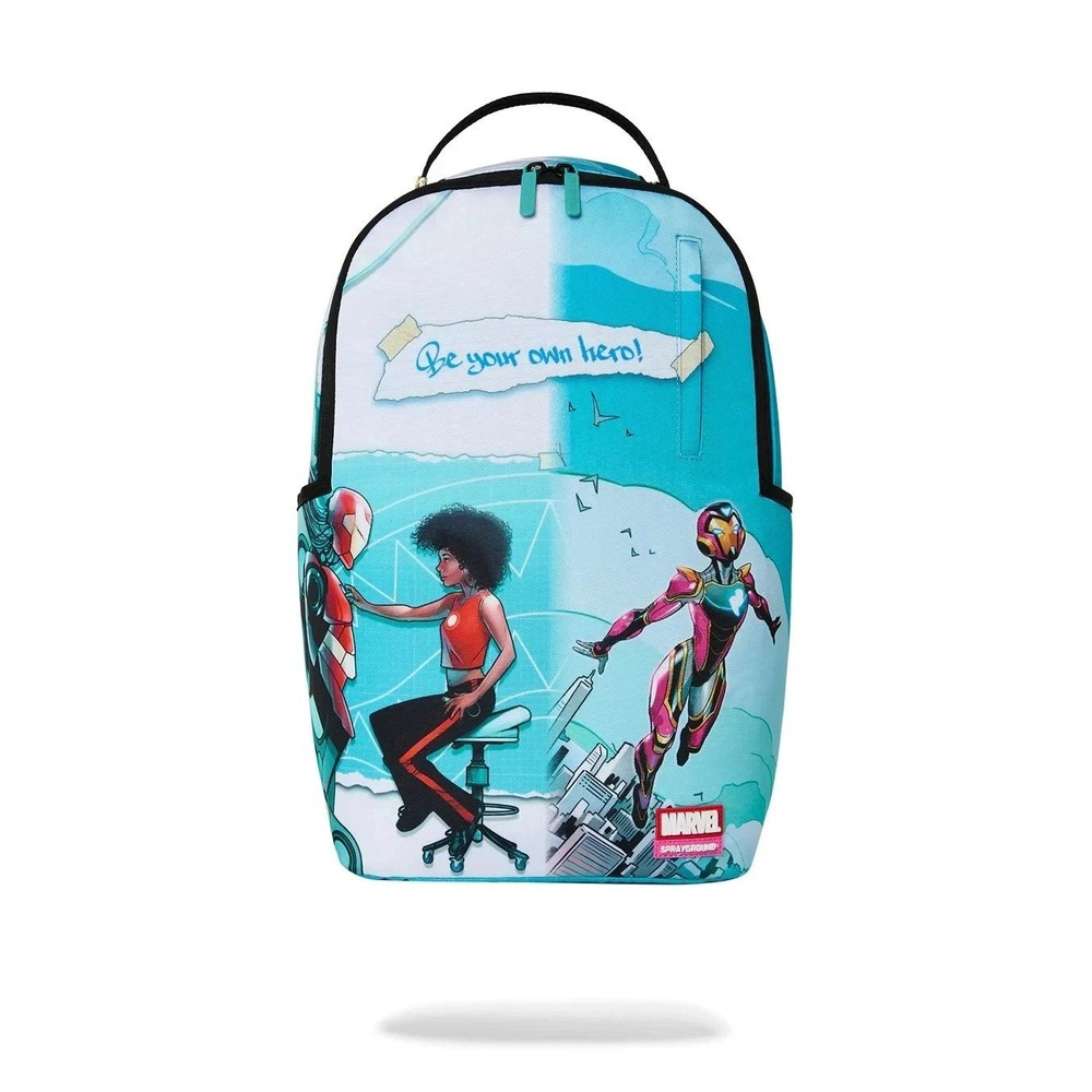 Sprayground Marvel Ironheart Be Your Own Hero Special Edition Backpack Teal